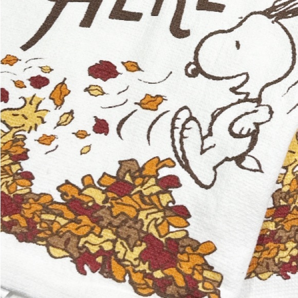 NEW Peanuts Snoopy & Woodstock FALL IS HERE Kitchen Towel Set/2 - Picture 2 of 6